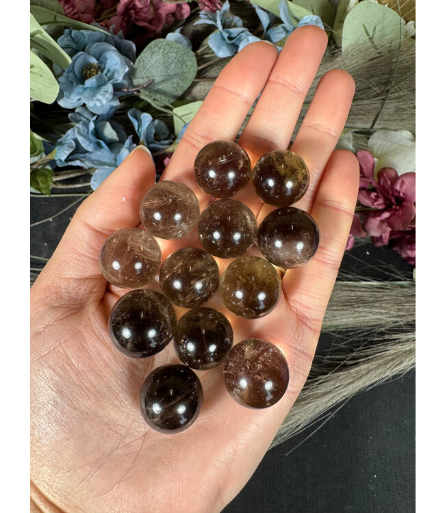 Mini Sphere Smoky Quartz, 1-1.9cm