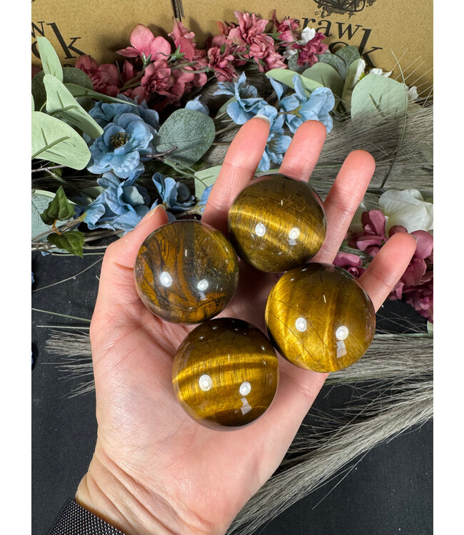 Tiger Eye Sphere, 40-44mm