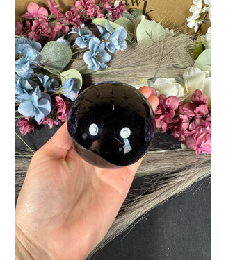 Black Obsidian Sphere, 70-74mm