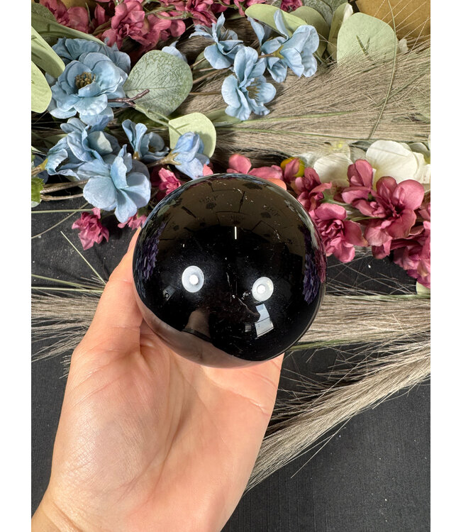 Black Obsidian Sphere, 75-79mm
