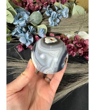 Orca Agate Sphere, 65-69mm