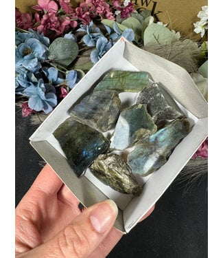 Labradorite Rough and Polished Mini Lot #5, 134gr