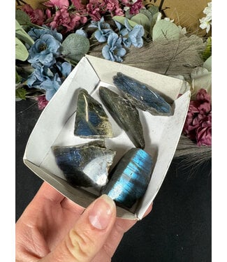 Labradorite Rough and Polished Mini Lot #7, 146gr
