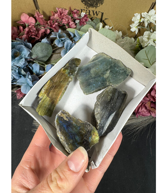 Labradorite Rough and Polished Mini Lot #2, 150gr