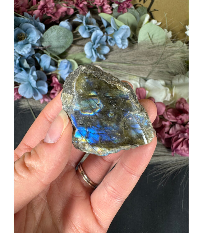 Labradorite Rough and Polished #116, 58gr