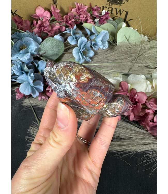 Mexican Crazy Agate Sea Turtle #5, 170gr