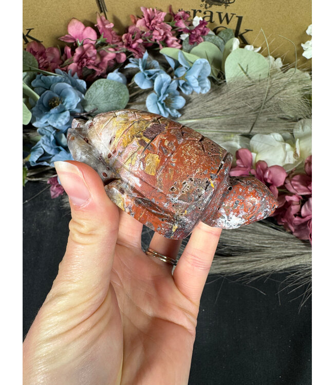 Mexican Crazy Agate Sea Turtle #2, 226gr