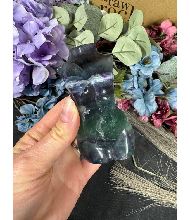Rainbow Fluorite Goddess Body #7, 318gr