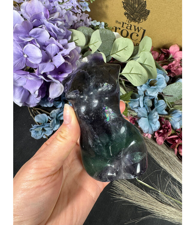Rainbow Fluorite Goddess Body #8, 546gr