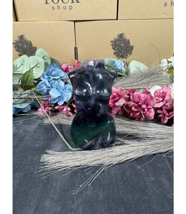 Rainbow Fluorite Goddess Body #8, 546gr
