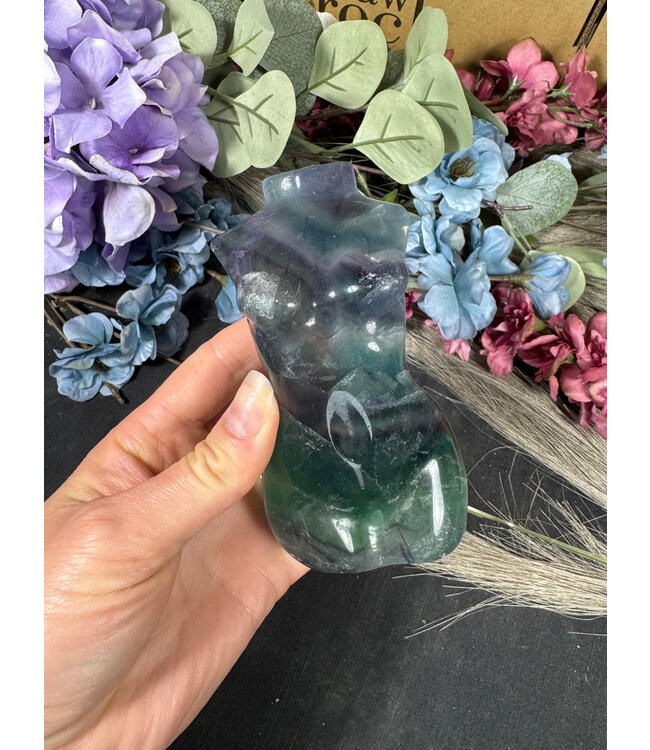 Rainbow Fluorite Goddess Body #10, 536gr