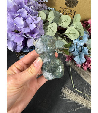 Moss Agate Goddess Body #18, 182gr