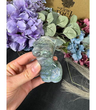 Moss Agate Goddess Body #23, 184gr