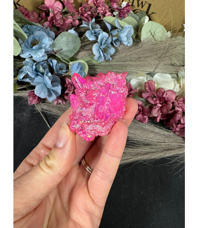 Pink Aura Cluster #263, 54gr