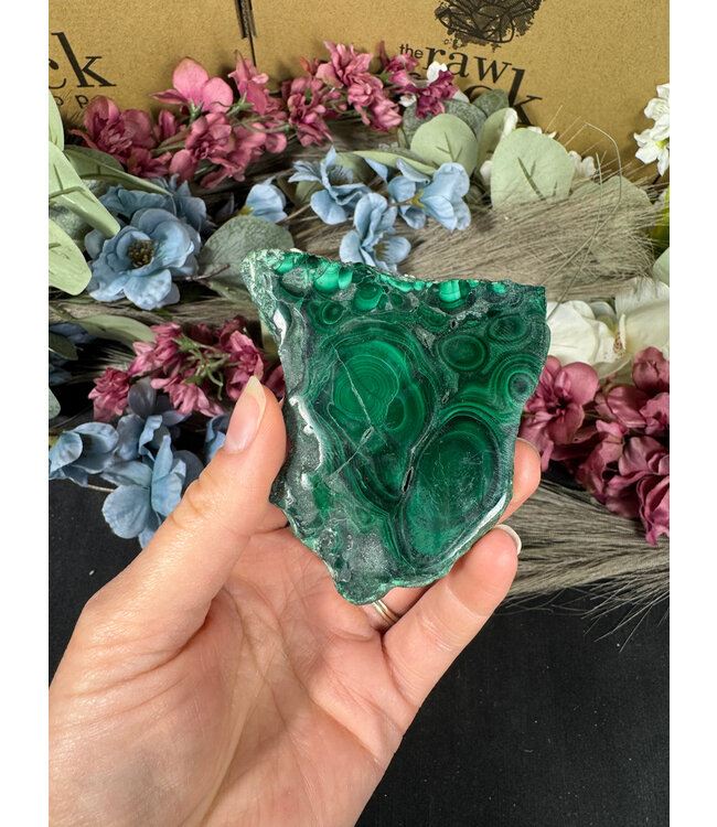 Malachite Slice #260, 84gr