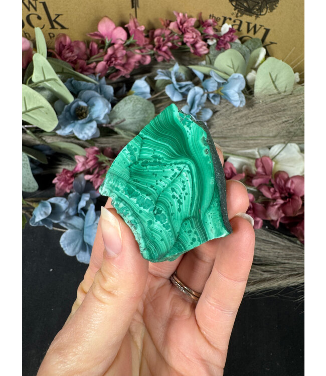 Malachite Slice #282, 46gr