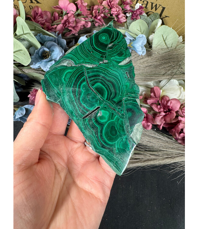 Malachite Slice #324, 176gr