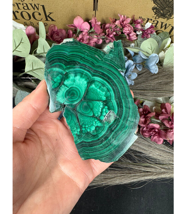 Malachite Slice #325, 206gr