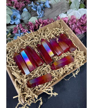Red Aura Quartz Points 1KG bulk lot