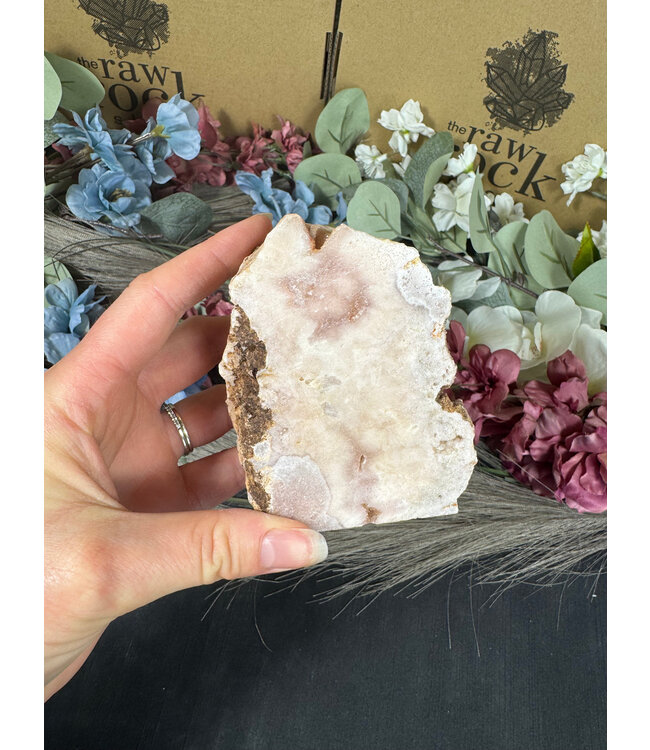 Pink Amethyst Cut Base #131, 478gr