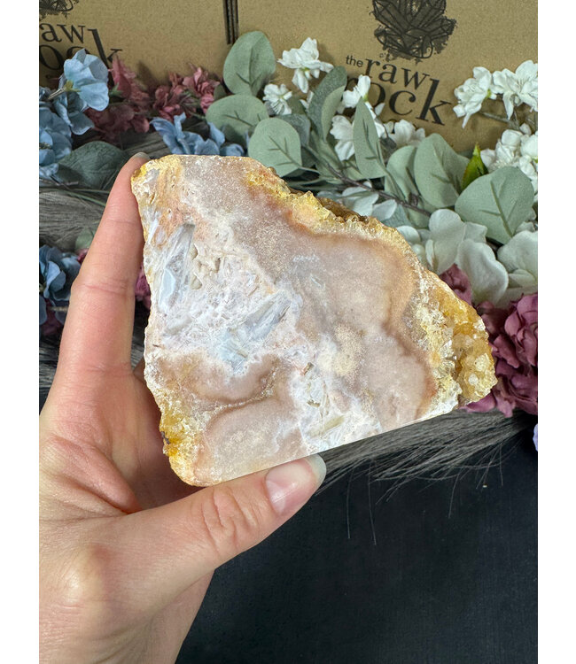 Pink Amethyst Cut Base #136, 408gr