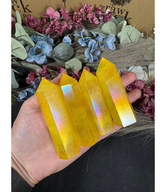 Orange Aura Quartz Point, Size Large [75-99gr]