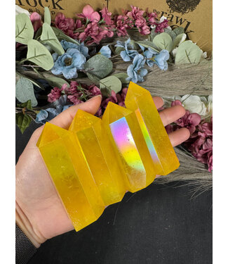 Orange Aura Quartz Point, Size X-Large [100-124gr]