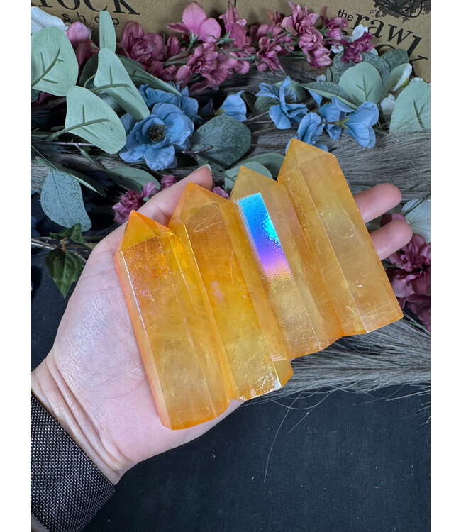 Yellow Aura Quartz Point, Size X-Large [100-124gr]