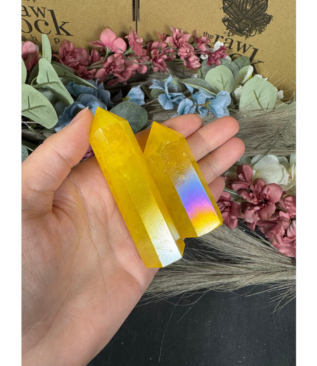 Orange Aura Quartz Point, Size Medium [50-74gr]