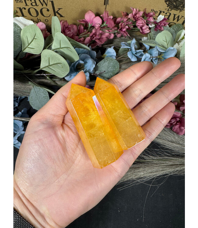 Yellow Aura Quartz Point, Size Medium [50-74gr]