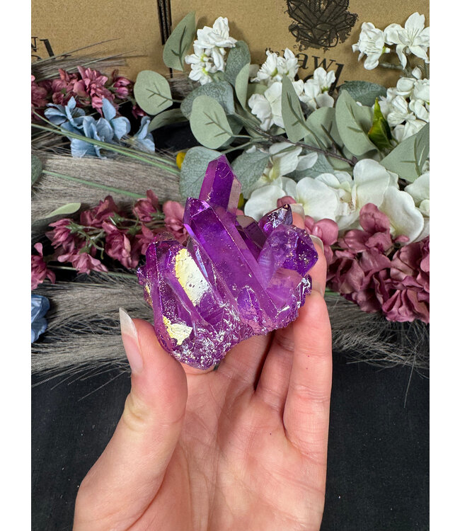 Purple Aura Cluster #299, 106gr