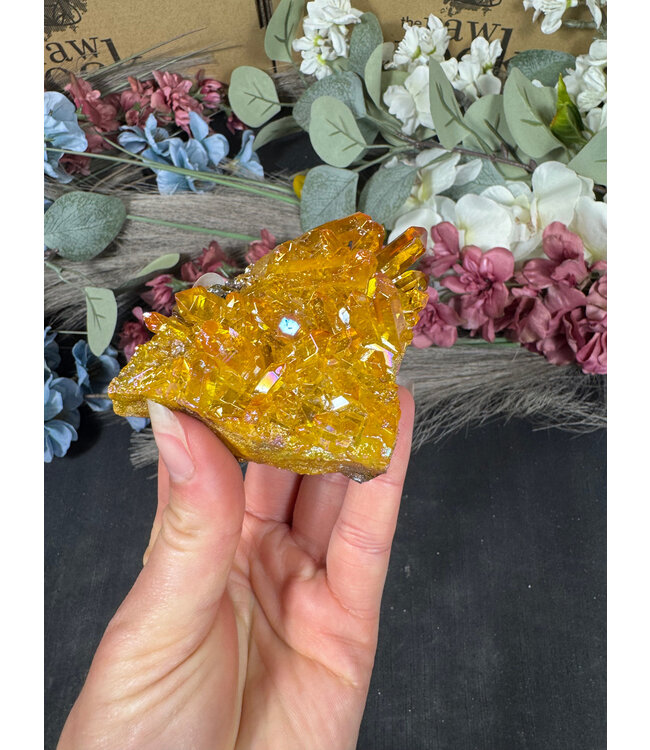 Orange Aura Cluster #107, 154gr