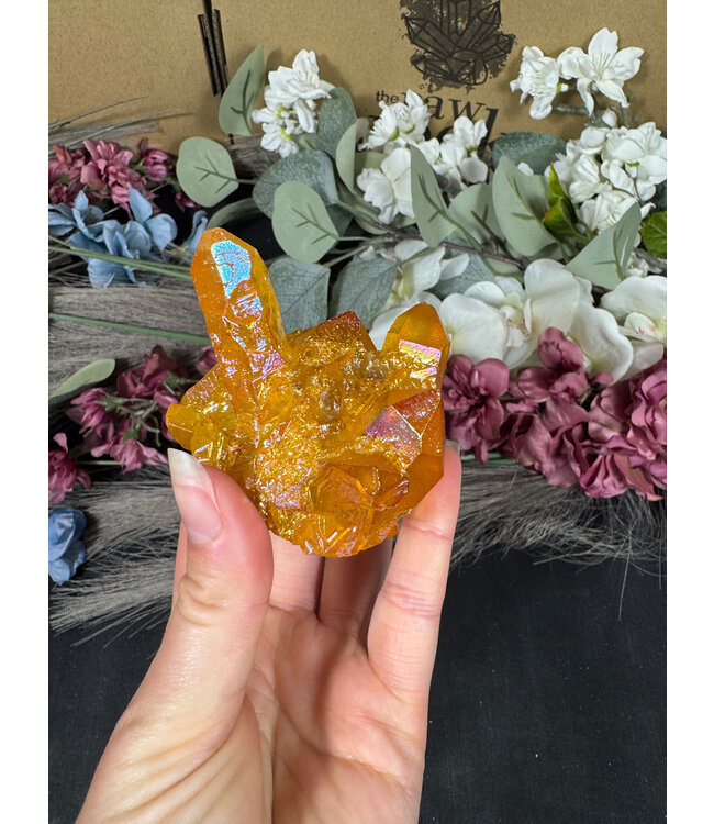 Orange Aura Cluster #109, 202gr