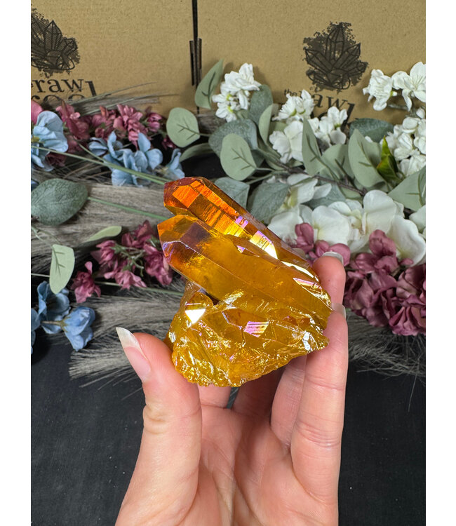 Orange Aura Cluster #111, 172gr