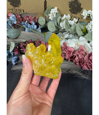 Yellow Aura Cluster #104, 172gr