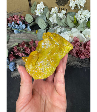 Yellow Aura Cluster #97, 288gr