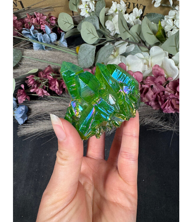 Green Aura Cluster #298, 166gr