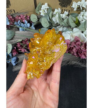 Orange Aura Cluster #115, 178gr