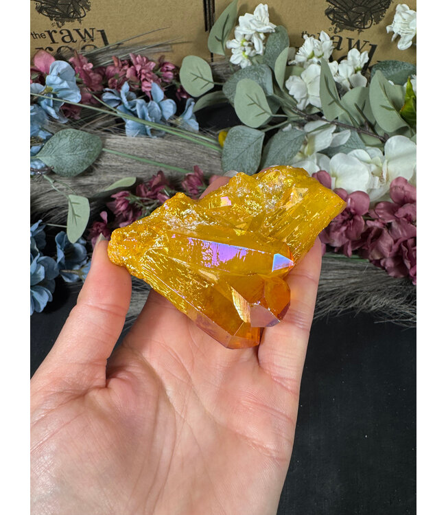 Orange Aura Cluster #113, 166gr