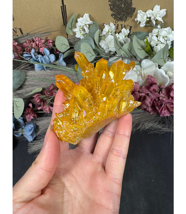 Orange Aura Cluster #110, 232gr
