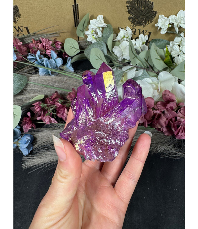 Purple Aura Cluster #287, 174gr