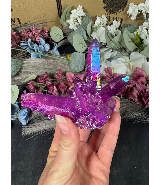 Purple Aura Cluster #284, 186gr