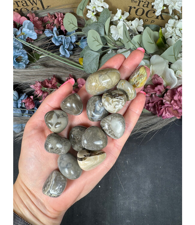Fluorescent Agate Tumbled Stones, Polished; 1 size available, purchase individual or bulk