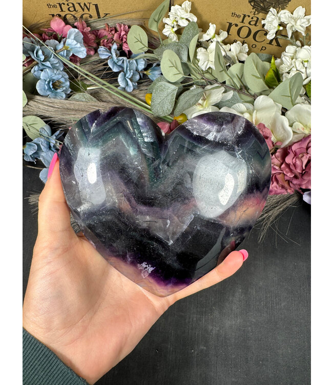 Fluorite Heart #4, 980gr
