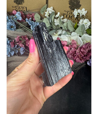 Raw Black Tourmaline Specimen #166, 166gr