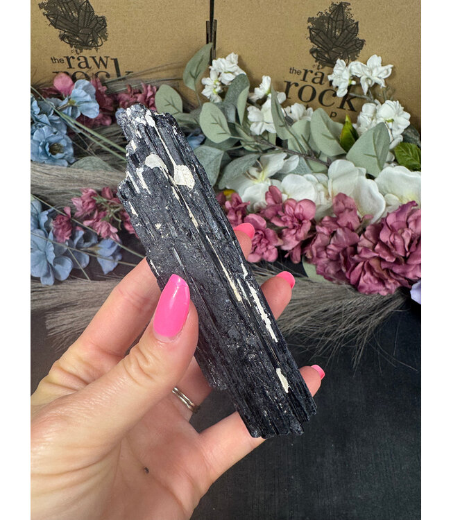 Raw Black Tourmaline Specimen #175, 206gr