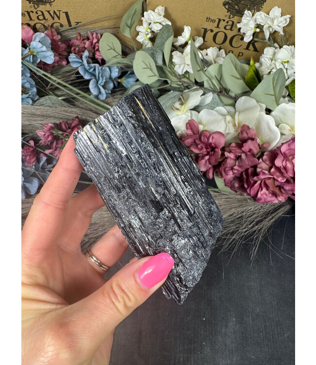 Raw Black Tourmaline Specimen #160, 554gr