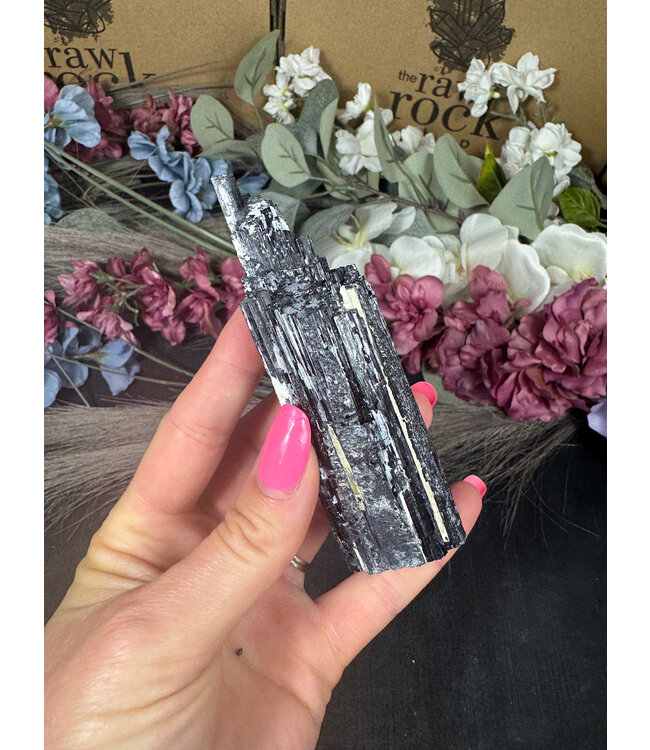 Raw Black Tourmaline Specimen #173, 164gr