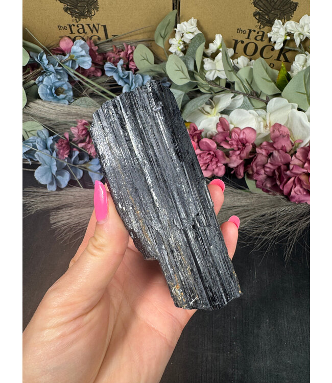 Raw Black Tourmaline Specimen #179, 338gr