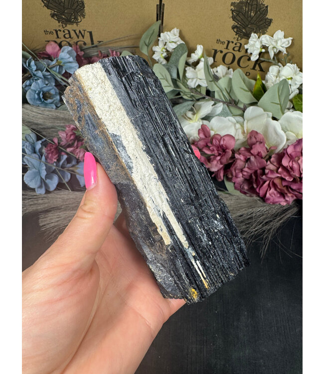 Raw Black Tourmaline Specimen #181, 618gr